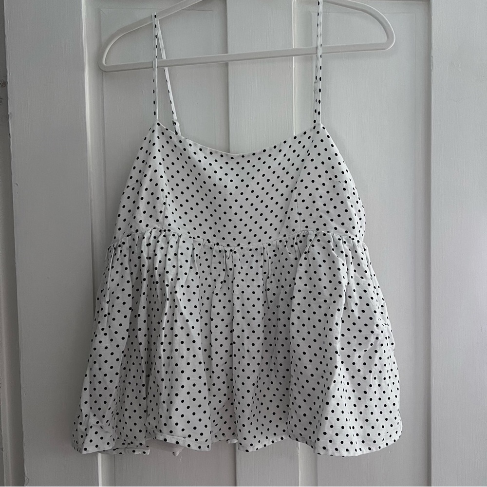 Polka Dot Linen Babydoll Tank Top | kate spade x target